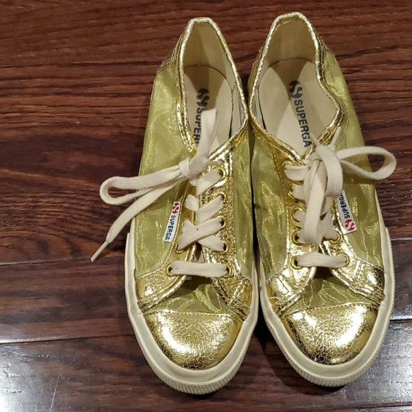 Superga Shoes - Superga sneakers, gold, size 6